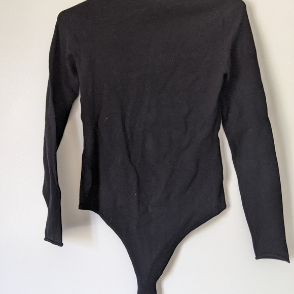 NWT Zara black turtleneck wool bodysuit - Picture 3 of 4